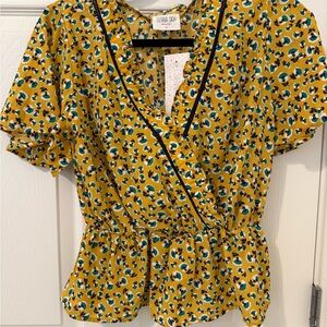 Sienna Sky Yellow Patterned Women's Top
